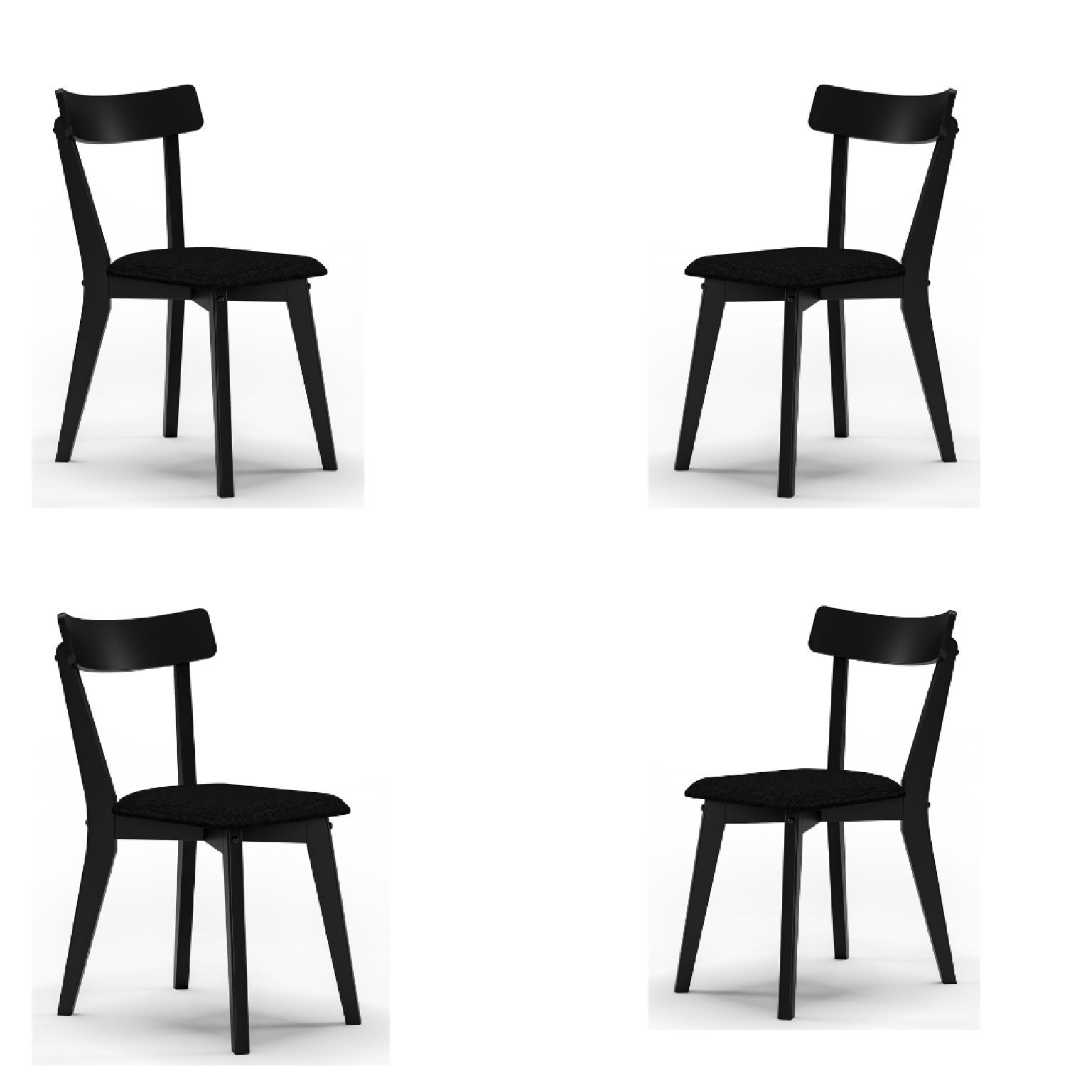 Conjunto 4 Cadeiras em Madeira Maciça Rafa Yescasa - 1