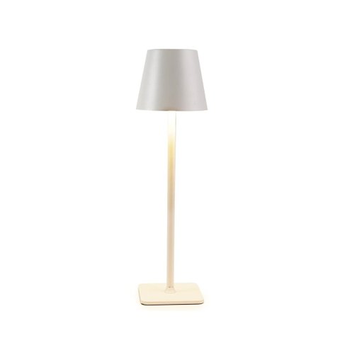 Luminaria Decorativa de Mesa Usb Metal Bco 38x10x10cm