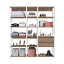Ver imagem 2 de Guarda Roupa Closet 3 Peças com 2 Gavetas e 14 Nichos Easy Bege/Branco/Montana