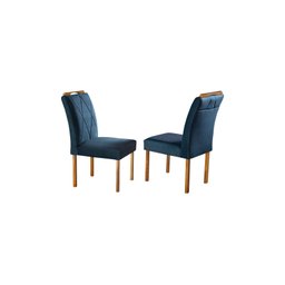 Conjunto Sala de Jantar 4 Lugares Mesa Redonda 1,2m e 4 Cadeiras Azul Turquesa Escuro - 3