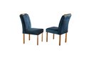 Ver imagem 3 de Conjunto Sala de Jantar 4 Lugares Mesa Redonda 1,2m e 4 Cadeiras Azul Turquesa Escuro