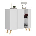 Ver imagem 2 de Sapateira Retrô 3 Portas Nina Multimóveis Mp6018 Branca/natural