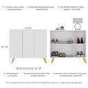 Ver imagem 3 de Sapateira Retrô 3 Portas Nina Multimóveis Mp6018 Branca/natural