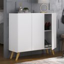 Ver imagem 1 de Sapateira Retrô 3 Portas Nina Multimóveis Mp6018 Branca/natural