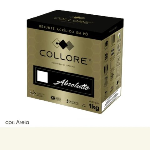 Rejunte Acrílico para Piscina Absoluto Cor Areia - Collore Pratiko - 1kg