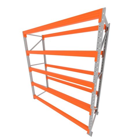 Mini Porta Pallet 200 Kg por Nivel Inicial com 5 Niveis Laranja com sem Mdf