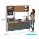 Ver imagem 3 de Armário de Cozinha Compacta Tóquio 180cm 6 Portas c/ Torre Quente Menu Móveis