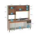 Ver imagem 5 de Armário de Cozinha Compacta Tóquio 180cm 6 Portas c/ Torre Quente Menu Móveis