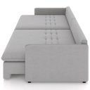 Ver imagem 4 de Sofá Cama Retrátil para Sala de Estar 194cm Una K01 Veludo Cinza Claro - Lyam Decor