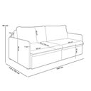 Ver imagem 7 de Sofá Cama Retrátil para Sala de Estar 194cm Una K01 Veludo Cinza Claro - Lyam Decor
