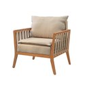 Ver imagem 2 de Poltrona de Madeira Eucalipto, Com Braço e Almofada, Estofada Jade