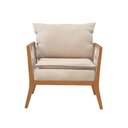 Ver imagem 4 de Poltrona de Madeira Eucalipto, Com Braço e Almofada, Estofada Jade