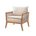 Ver imagem 2 de Poltrona de Madeira Eucalipto, Com Braço e Almofada, Estofada Jade