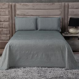 Jogo de Cama Casal Queen com Colcha e Porta Travesseiro - 1