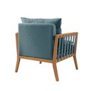 Ver imagem 5 de Poltrona de Madeira Eucalipto, Com Braço e Almofada, Estofada Jade
