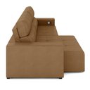 Ver imagem 7 de Sofá Retrátil 4 Lugares 284cm 2 Módulos Nero com USB Couro Caramelo G52 - Gran Belo