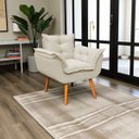 Ver imagem 2 de Poltrona Decorativa Confortável para Sala Quarto Recepção Escritório Manicure Alice Tecido Boucle