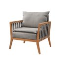 Ver imagem 2 de Poltrona de Madeira Eucalipto, Com Braço e Almofada, Estofada Jade