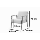 Ver imagem 3 de Poltrona de Madeira Eucalipto, Com Braço e Estofada Lina