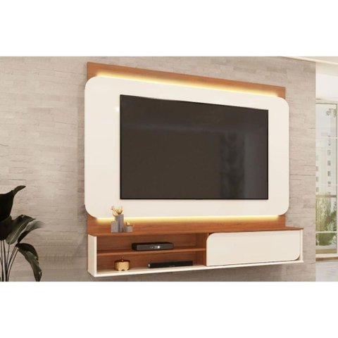 Painel Home p/ TV 70 pol Avany c/LED 180cm Freijó DJ Móveis