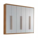 Ver imagem 1 de Guarda-roupa Rufato Hawaii 6 Portas Naturalle | Off White