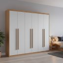 Ver imagem 5 de Guarda-roupa Rufato Hawaii 6 Portas Naturalle | Off White