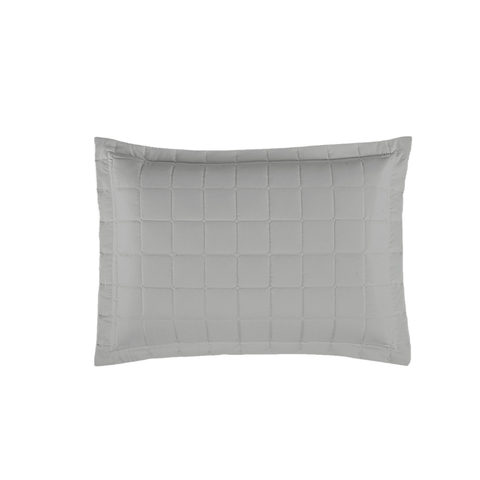 Porta Travesseiro Soft Matelado 70x50cm com Debrum: Cinza