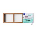 Ver imagem 4 de Nicho Retangular Triplo (Selo Fsc) 60 x 20 cm Mel com Suportes Embutidos e Kit para Fixação