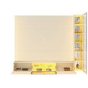 Ver imagem 5 de Estante Home Theater para TV até 84 Polegadas Suspensa 2 Portas com LED e Vidro Reflecta 255x218cm