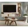 Sala de Estar 72'' Painel Orlando, Mesa Lateral Lina, 2 Mesas de Centro Sasha Pinho/off Espresso Móv - 1