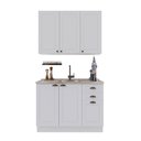 Ver imagem 1 de Cozinha Compacta Bariloche 6 Portas 2 Gavetas 100% MDF Branco - Indékes
