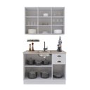 Ver imagem 2 de Cozinha Compacta Bariloche 6 Portas 2 Gavetas 100% MDF Branco - Indékes