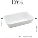 Ver imagem 5 de Assadeira de Porcelana Branca 1,5l Refratário Retangular Servir Mesa Posta Lyor Línea