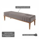 Ver imagem 4 de Recamier de Madeira Eucalipto, Estofado e Detalhe em Costura Valentin