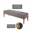 Ver imagem 5 de Recamier de Madeira Eucalipto, Estofado e Detalhe em Costura Valentin