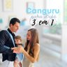 Canguru Cadeirinha Bolsa Mochila Portador Ergonômico Bebê Menina Mamãe Papai Posições 3 em1 Vermelho - 3
