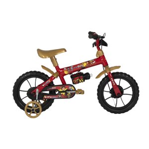 Bicicleta Infantil Hero Boy Aro 12 - Vermelho com Dourado e Rodinhas, Verden - Segurança e Estilo