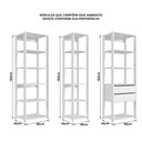 Ver imagem 6 de Guarda Roupa Closet 3 Peças com 2 Gavetas e 14 Nichos Easy Branco
