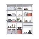 Ver imagem 2 de Guarda Roupa Closet 3 Peças com 2 Gavetas e 14 Nichos Easy Branco