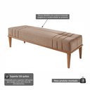 Ver imagem 4 de Recamier de Madeira Eucalipto, Estofado e Detalhe em Costura Valentin