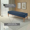 Ver mais imagens de Recamier de Madeira Eucalipto, Estofado e Detalhe em Costura Valentin Azul Res_Atr_Linho_Azul