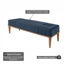 Ver imagem 4 de Recamier de Madeira Eucalipto, Estofado e Detalhe em Costura Valentin Azul Res_Atr_Linho_Azul