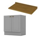 Ver imagem 1 de Balcão Americana Henn 80cm com Tampo Mdf 2 Portas para Cozinha