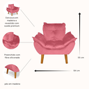 Ver imagem 3 de Poltrona Sofazinho Mini Infantil em Suede para Criança Rose