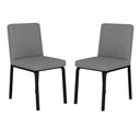 Ver imagem 1 de Kit 2 Cadeiras Industrial Pequim Preto/linho Cinza - Móveis Arapongas Preto Fosco/linho Cinza