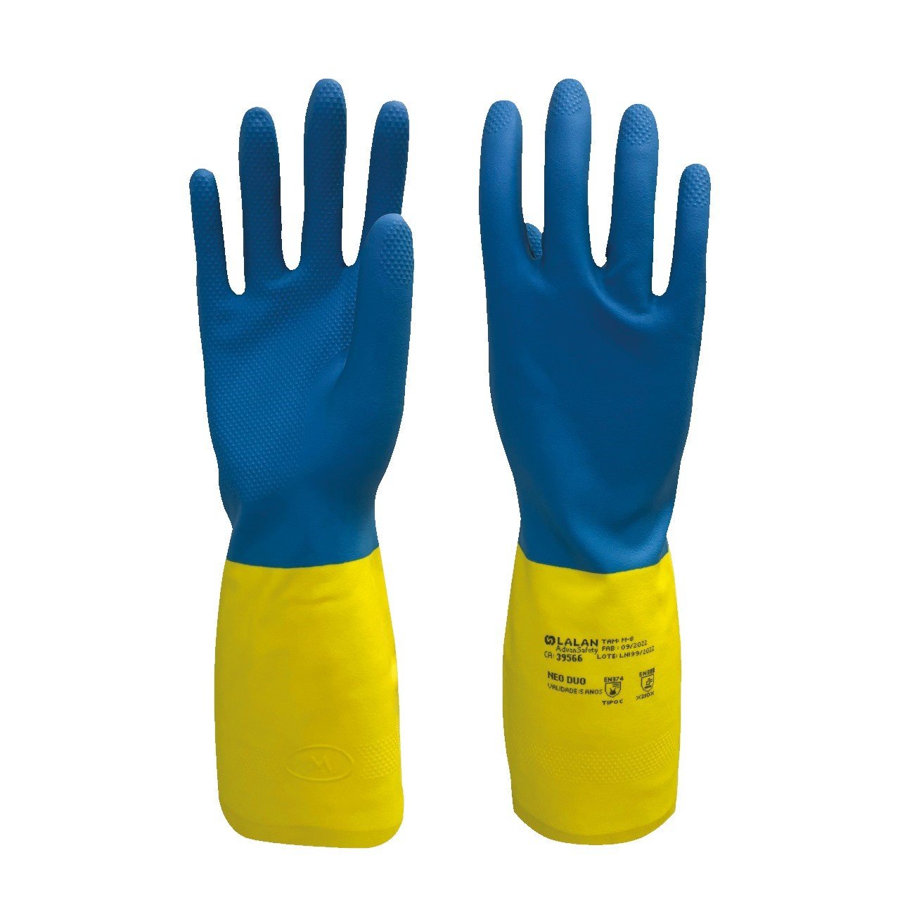 Luva Neoprene Duo Reforçada Ca 39566 Lalan Advansafety (12 Pares)