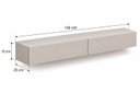 Ver imagem 3 de Rack Suspenso 1,19m para TV até 75 Polegadas com 2 Portas Basculantes Yescasa