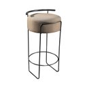 Ver imagem 1 de Banqueta Fixa em Base de Ferro e Estofada Olívia