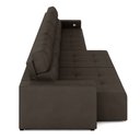 Ver mais imagens de Sofá Retrátil 8 Lugares 484cm 4 Módulos Nero com USB Couro Marrom G52 - Gran Belo