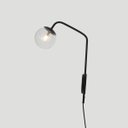 Ver mais imagens de Arandela New Figo Preto C/ Plug e Interruptor - Vidro Transparente